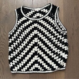 Aaron & Amber Chic Black and White Tank Top